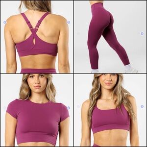 SOLD Paragon 3 Piece Set (Leggings, Bra, Crop Tshirt)